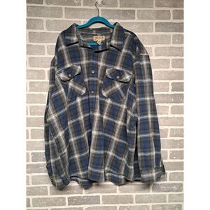 Duluth Mens Plaid Cotton‎ Western Rodeo Long Sleeve Button-Up Shirt Size 3XL